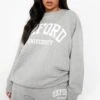 Plus Oversize Oxford University Sweatshirt -Stil Formen Verkäufe pzz10162 grey xl