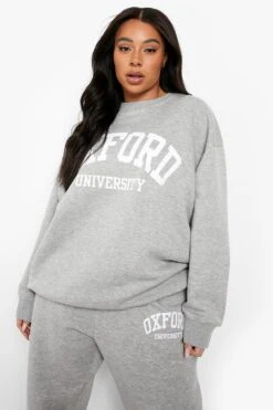 Plus Oversize Oxford University Sweatshirt