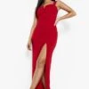 Petite Maxikleid Mit V-Ausschnitt Und Schlitz 2 Petite Maxikleid Mit V-Ausschnitt Und Schlitz -Stil Formen Verkäufe pzz10229 red xl