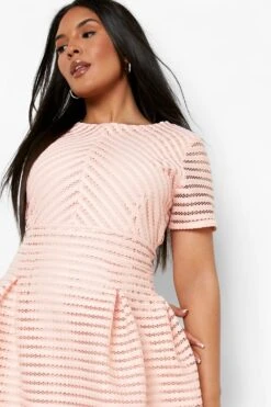 Plus Boutique Midikleid Mit Weitem Rock -Stil Formen Verkäufe pzz10289 blush xl 3