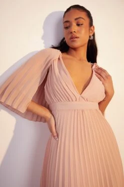 Petite Brautjungfern-Maxikleid Mit Cape 9 Petite Brautjungfern-Maxikleid Mit Cape -Stil Formen Verkäufe pzz10313 rose xl 3