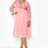 Plus Pailletten-Wickelkleid In Midi-Länge 1 Plus Pailletten-Wickelkleid In Midi-Länge -Stil Formen Verkäufe pzz10414 rose xl