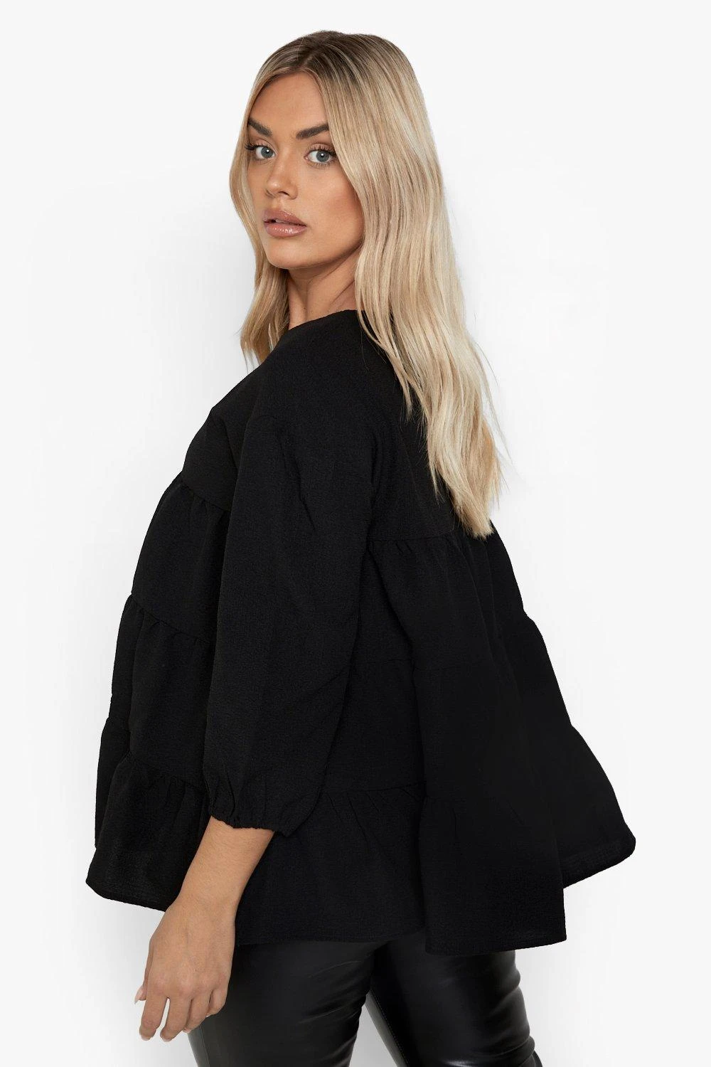 Plus Gestuftes Kitteloberteil In Knitteroptik 4 Plus Gestuftes Kitteloberteil In Knitteroptik – Bild 2