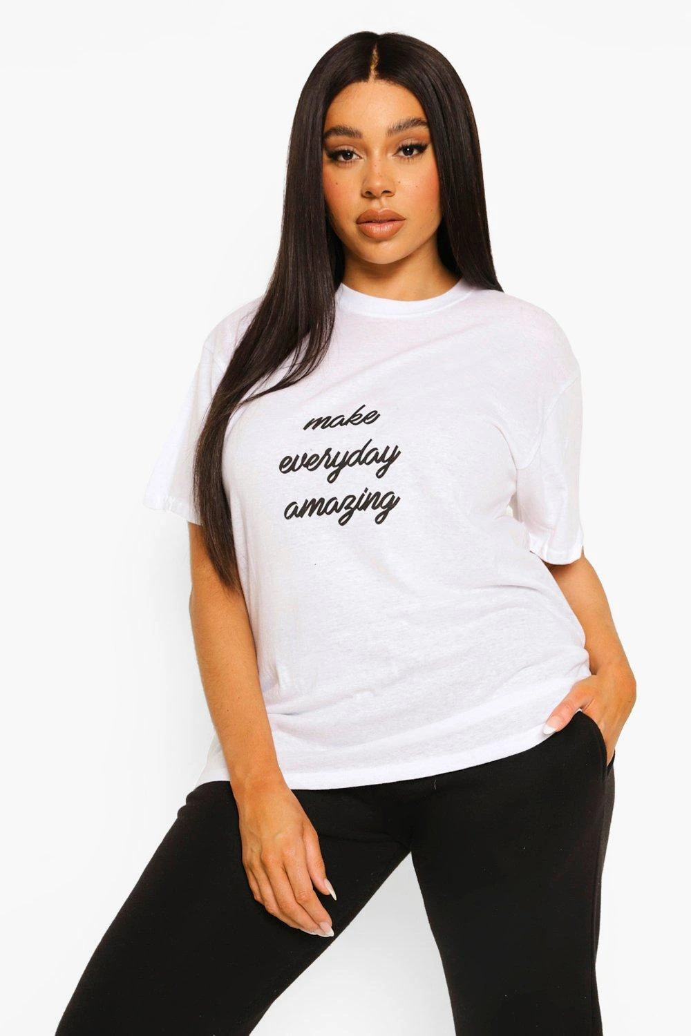 Plus T-Shirt Mit Amazing Slogan 6 Plus T-Shirt Mit Amazing Slogan – Bild 4