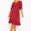 Plus Wickelkleid Mit Rüschen