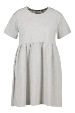 Plus Basic Smok-Kleid -Stil Formen Verkäufe pzz65613 grey20marl xl 2
