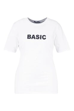 Plus 'Basic' T-Shirt -Stil Formen Verkäufe pzz68828 white xl 2