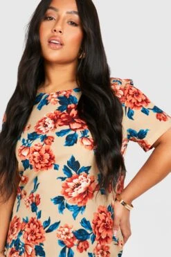 Plus Florales Etuikleid Mit Kurzen Ärmeln 9 Plus Florales Etuikleid Mit Kurzen Ärmeln -Stil Formen Verkäufe pzz70273 stone xl 3