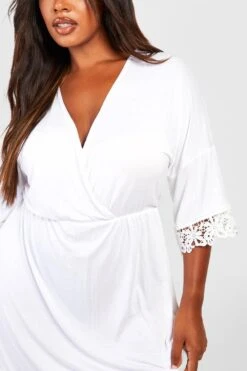 Plus Häkel-Strandkleid Mit Spitzenborte -Stil Formen Verkäufe pzz70456 white xl 3