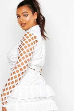 Plus Hochgeschlossenes Premium Statement Rüschenkleid -Stil Formen Verkäufe pzz70759 black xl 3