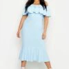 Plus Rüschen-Midikleid 1 Plus Rüschen-Midikleid -Stil Formen Verkäufe pzz73666 baby20blue xl