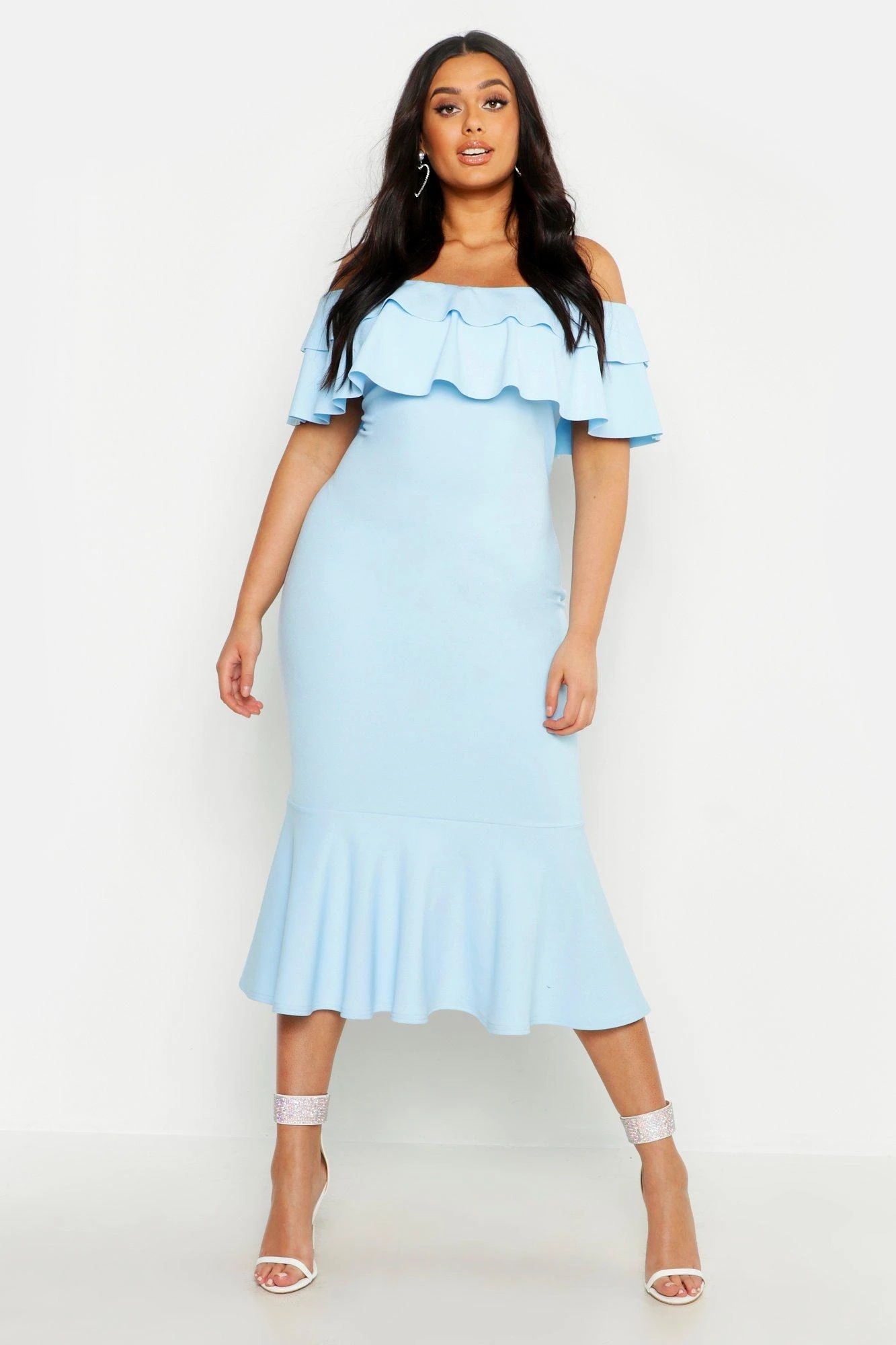 Plus Rüschen-Midikleid 3 Plus Rüschen-Midikleid