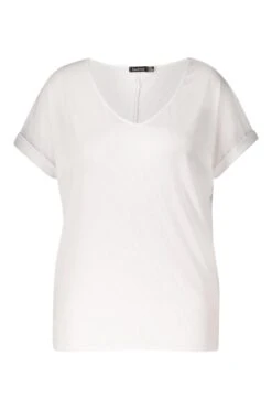 Plus Geripptes Oversize Basic T-Shirt -Stil Formen Verkäufe pzz75756 white xl 2