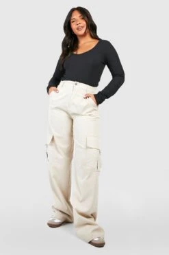 Plus Recycelter Gerippter Basic Body Mit Tiefem Ausschnitt -Stil Formen Verkäufe pzz76921 black xl 2