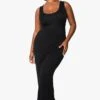 Plus Rundhals-Maxikleid -Stil Formen Verkäufe pzz80543 black xl