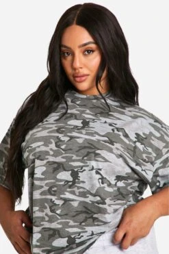 Plus Oversize Camouflage T-Shirt -Stil Formen Verkäufe pzz94597 multi xl 3