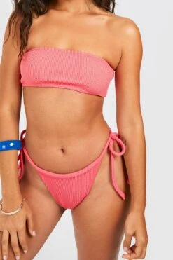Bikinihose In Knitteroptik Mit Seitlicher Bindung -Stil Formen Verkäufe szz84834 pink xl 3